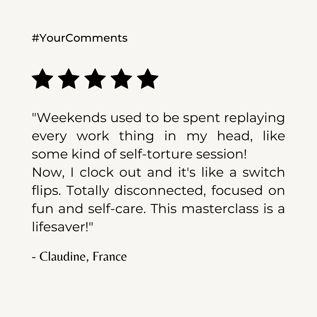 disconnect from work masterclass